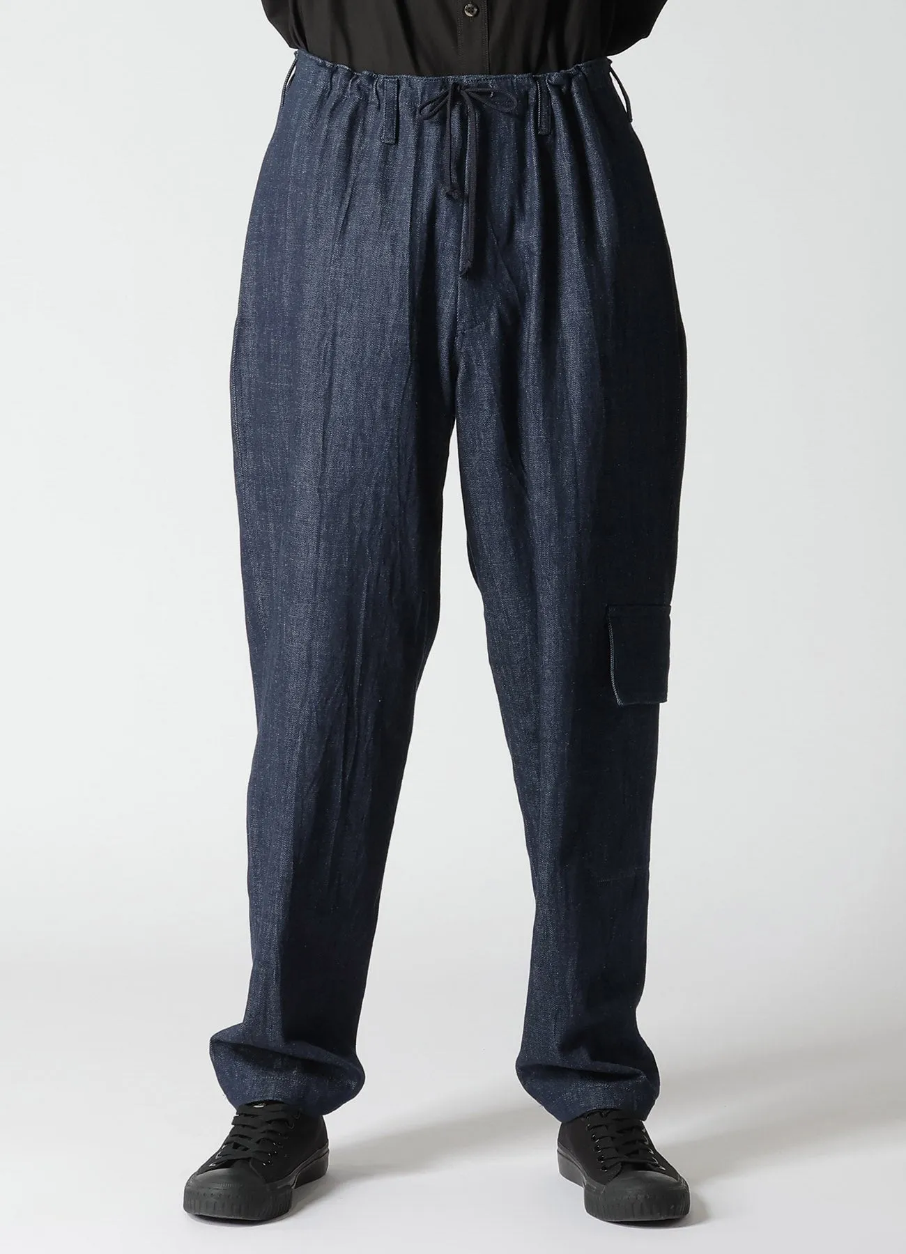 11oz UNEVEN THREAD DENIM SIDE SEAM TUCK PANTS