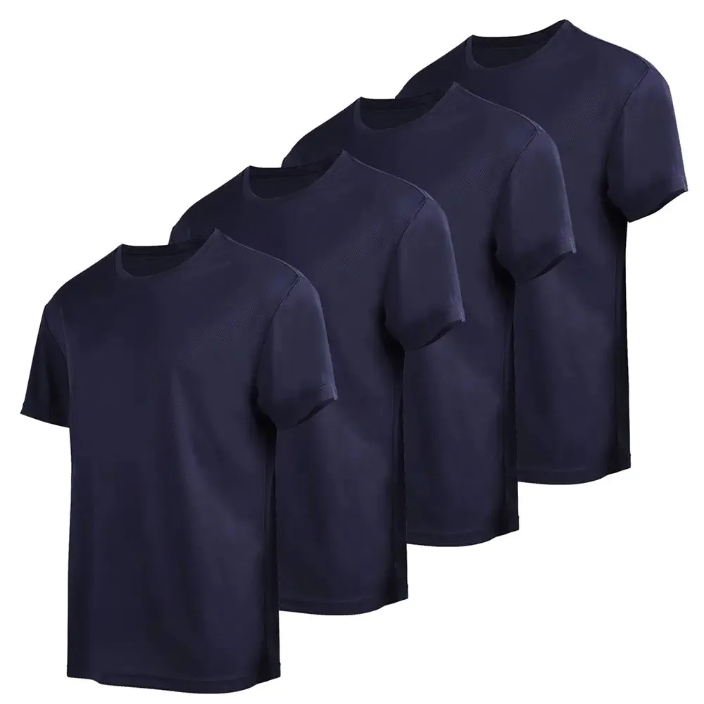 4pcs Men's Short Sleeve Crew T-shirts