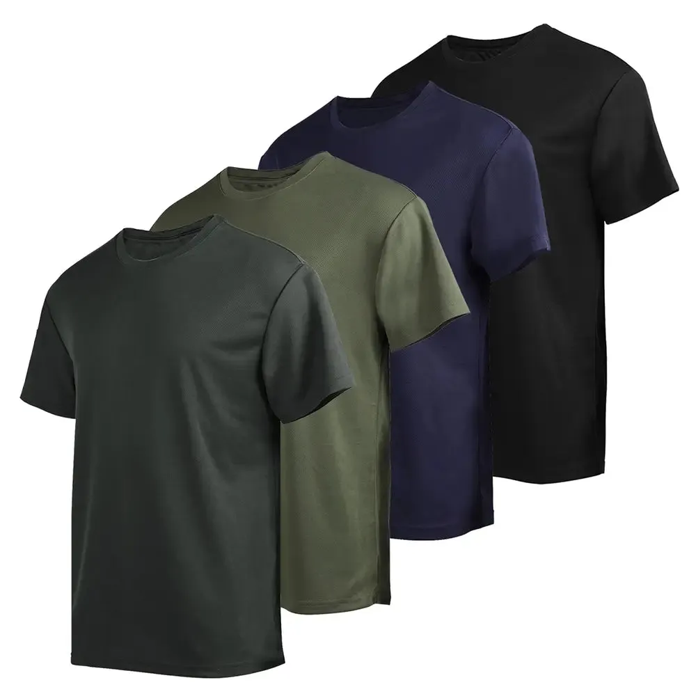 4pcs Men's Short Sleeve Crew T-shirts