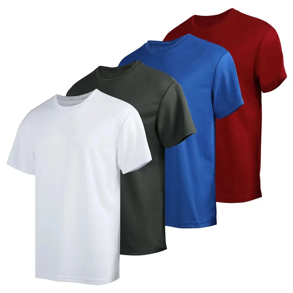 4pcs Men's Short Sleeve Crew T-shirts