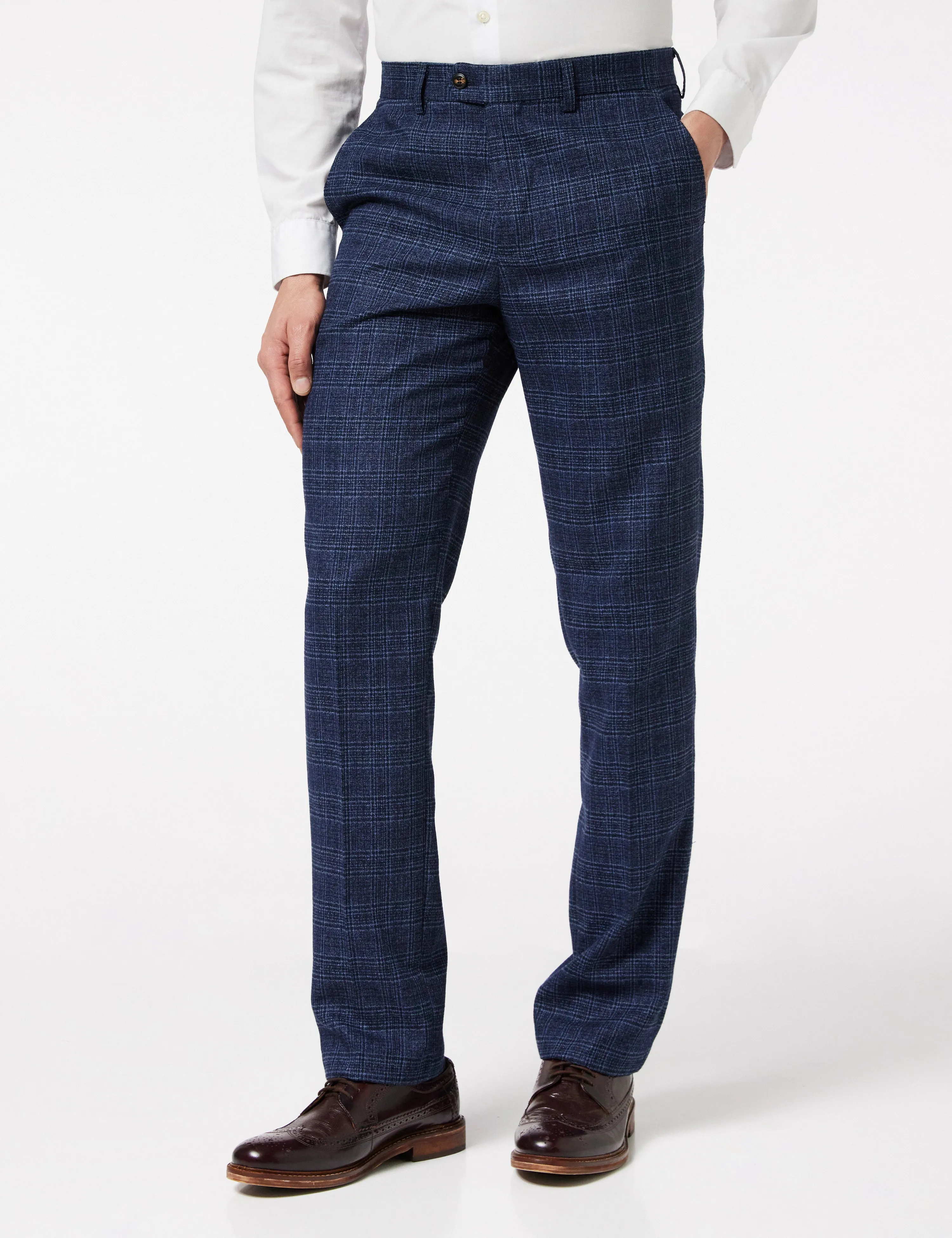 ABEL- NAVY TWEED CHECK SUIT