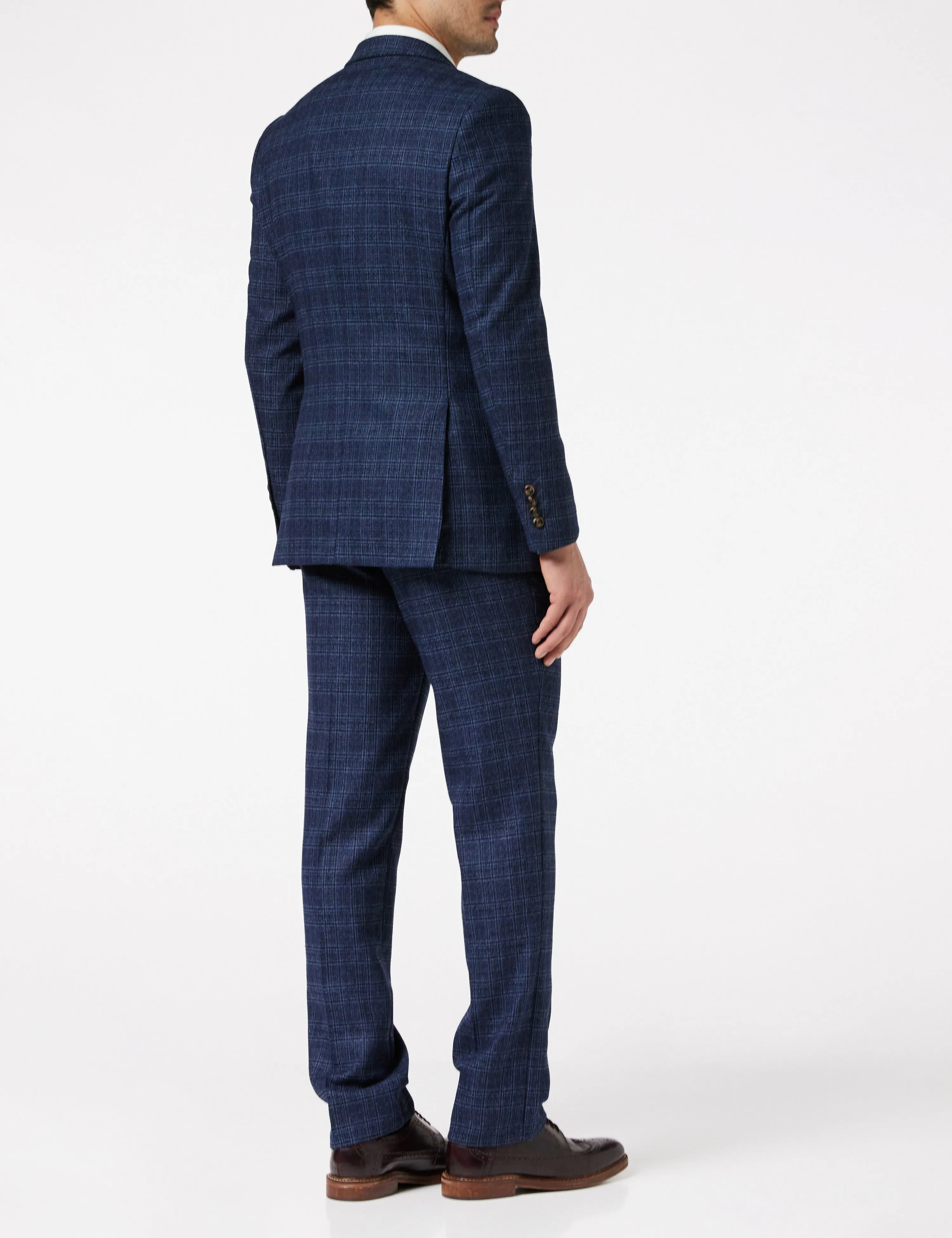 ABEL- NAVY TWEED CHECK SUIT