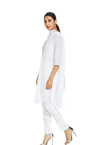 Aurelia Women's Synthetic Salwar Suit Set (19FED10114-500705_White_X-Large)