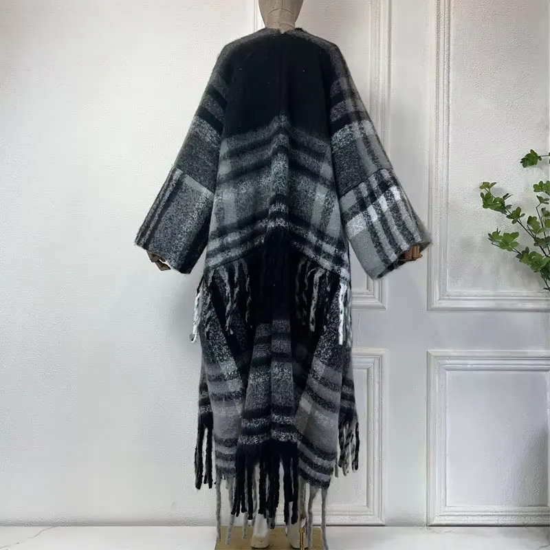 Autumn Squares Wool Kimono