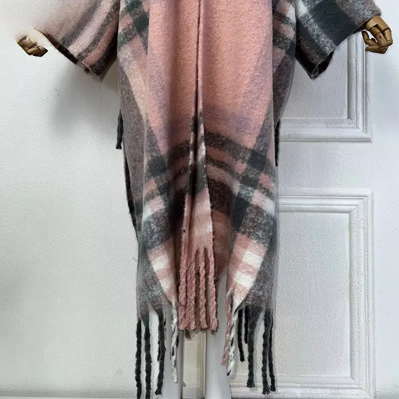 Autumn Squares Wool Kimono