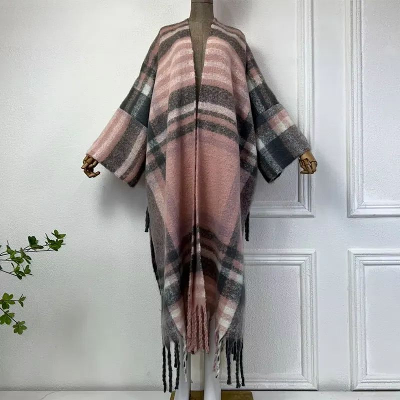 Autumn Squares Wool Kimono