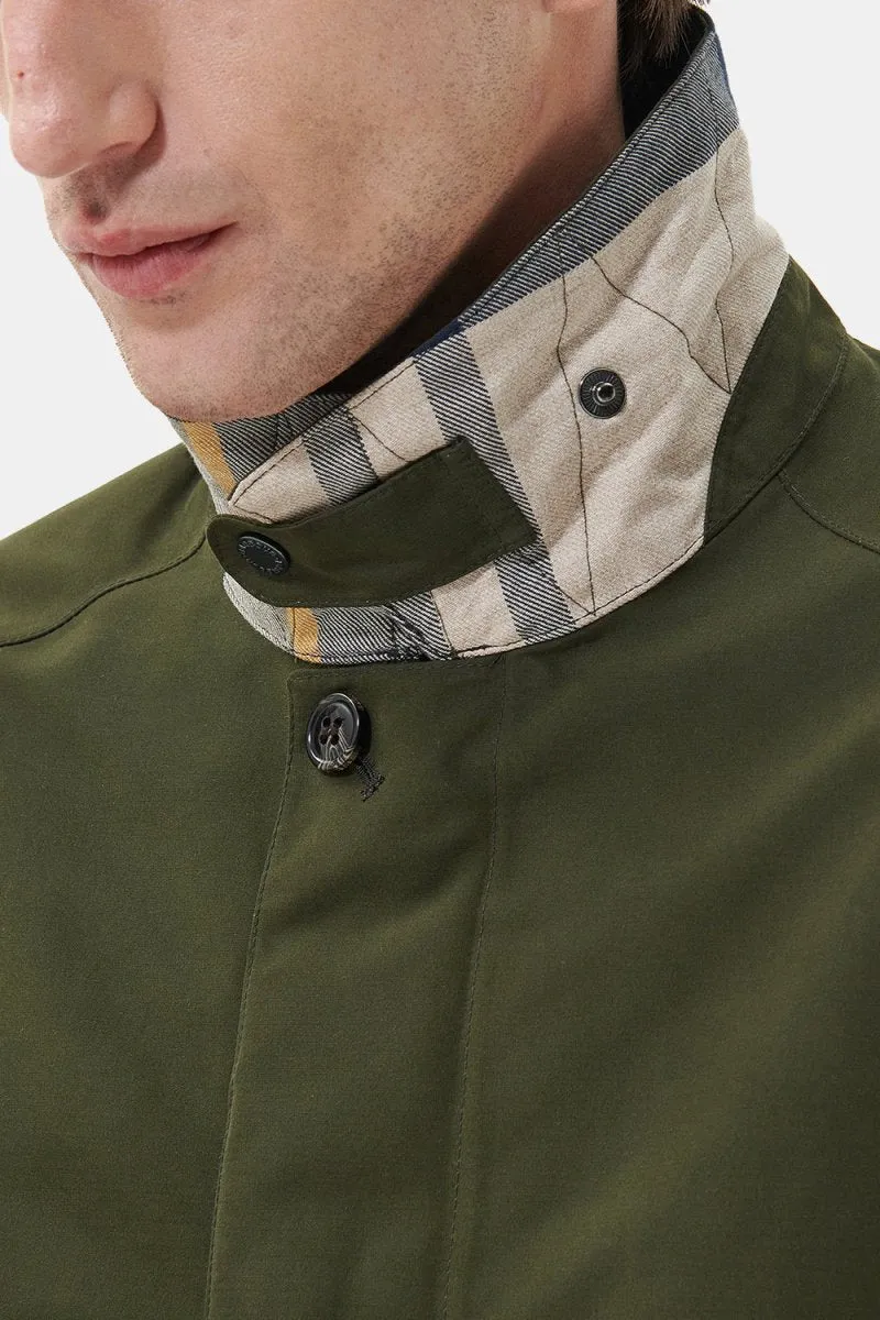 Barbour Cambridge Mac Jacket (Olive/Forest Mist)