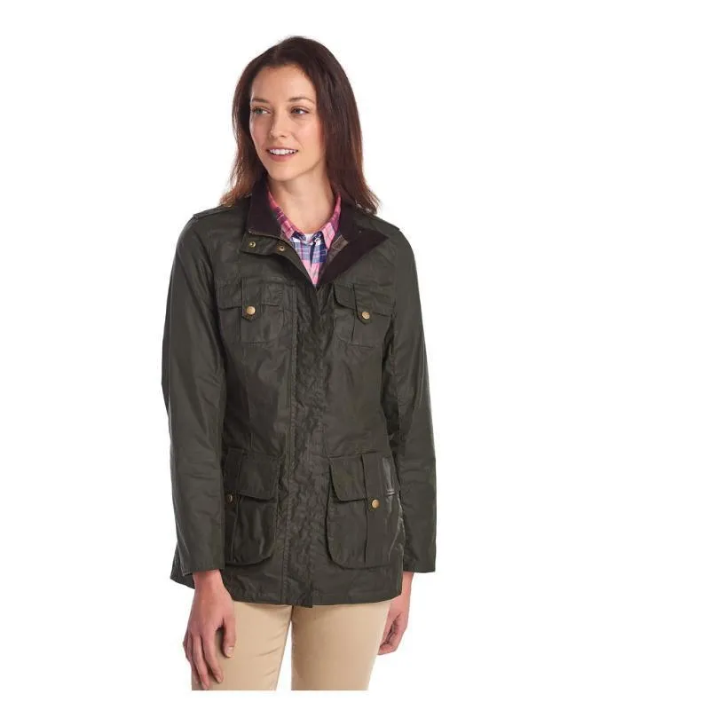 Barbour Defence Lightweight Ladies Wax Jacket - Archive Olive