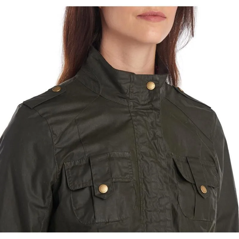 Barbour Defence Lightweight Ladies Wax Jacket - Archive Olive