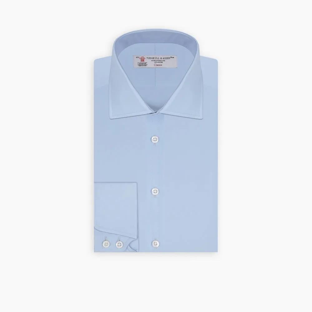 Blue Shirt with Regent Collar and 2-Button Cocktail Cuffs