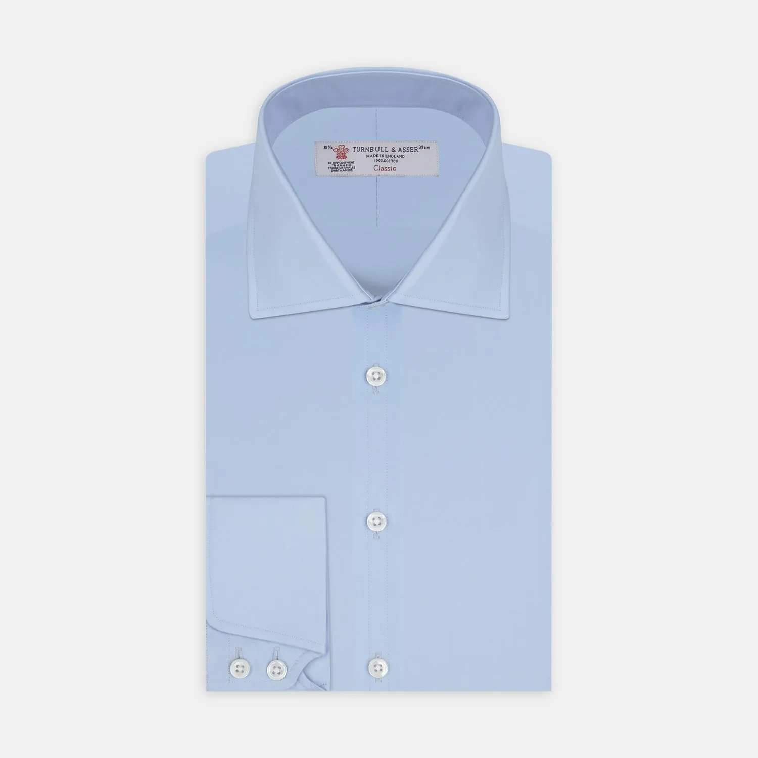 Blue Shirt with Regent Collar and 2-Button Cocktail Cuffs