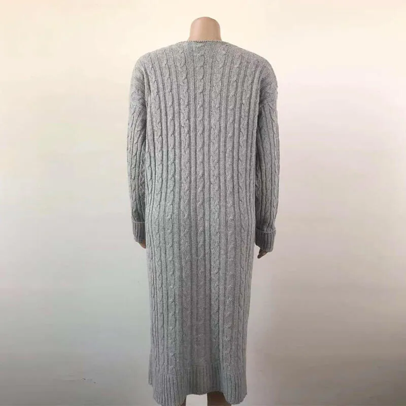 Cable Knitted Warm Sweater Cardigan