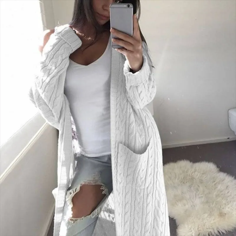 Cable Knitted Warm Sweater Cardigan