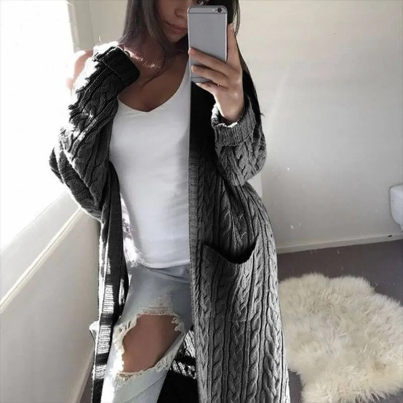 Cable Knitted Warm Sweater Cardigan