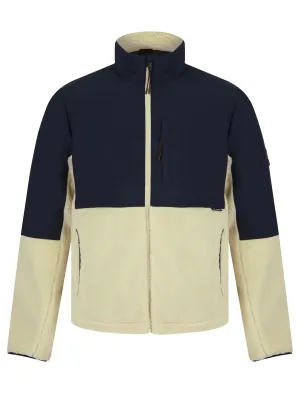 Dancho Teddy Borg Fleece Funnel Neck Jacket Top in Natural - Tokyo Laundry