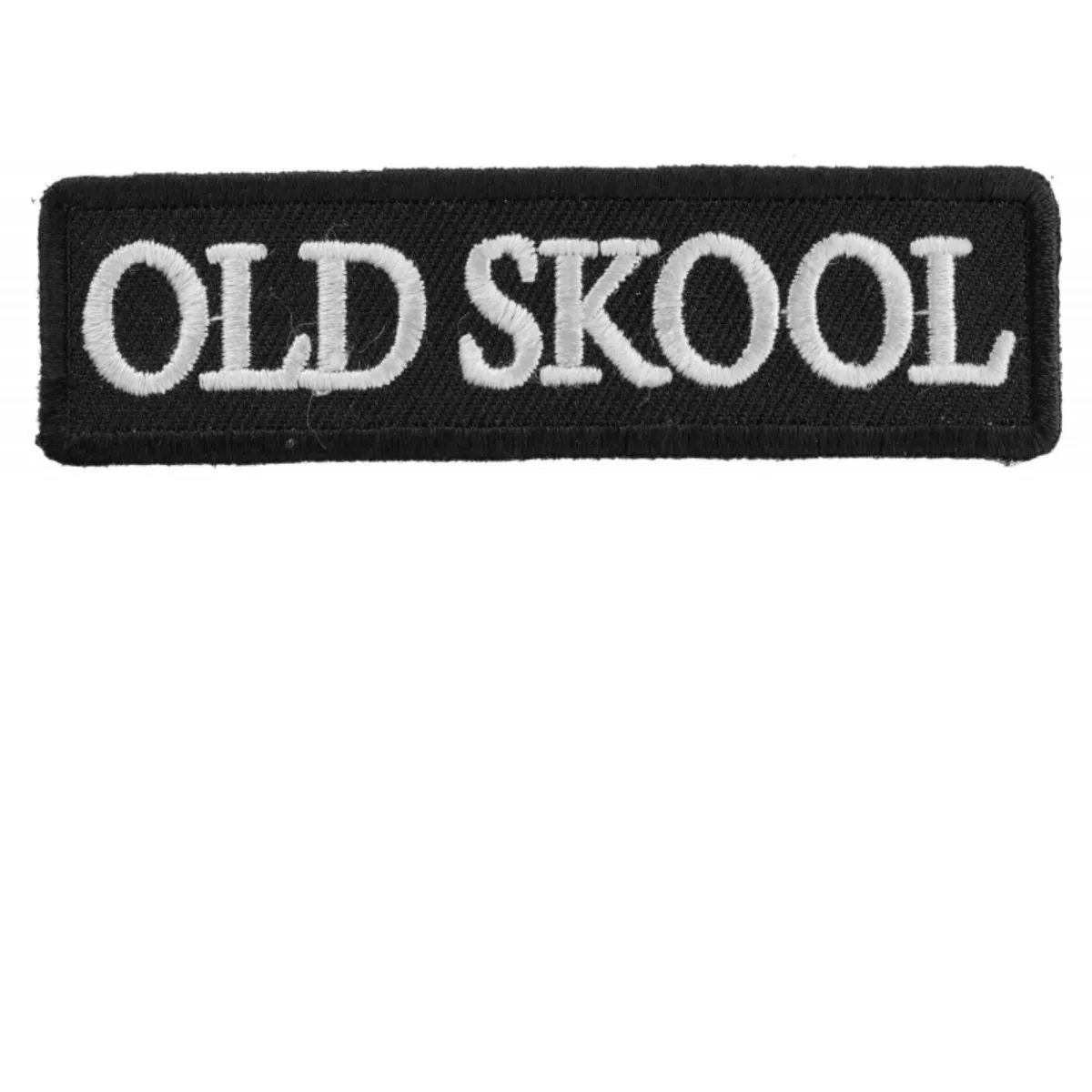 Daniel Smart Old Skool Biker Saying Patch, 3.5 x 1 inch