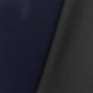 Deep Navy-Black Dobby-Like Stretch Polyester Double Knit Fabric