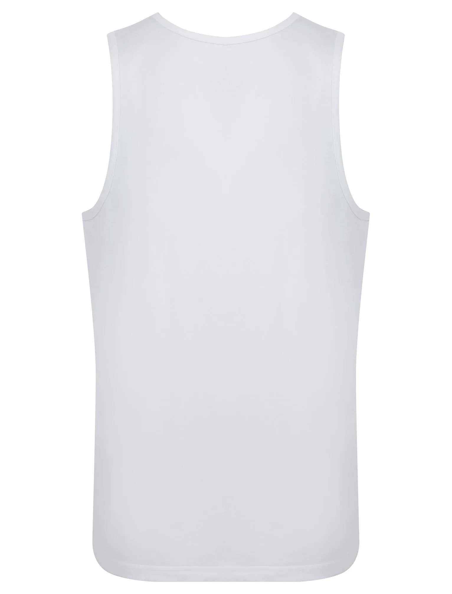 Endless Motif Print Cotton Vest Top in Bright White - South Shore