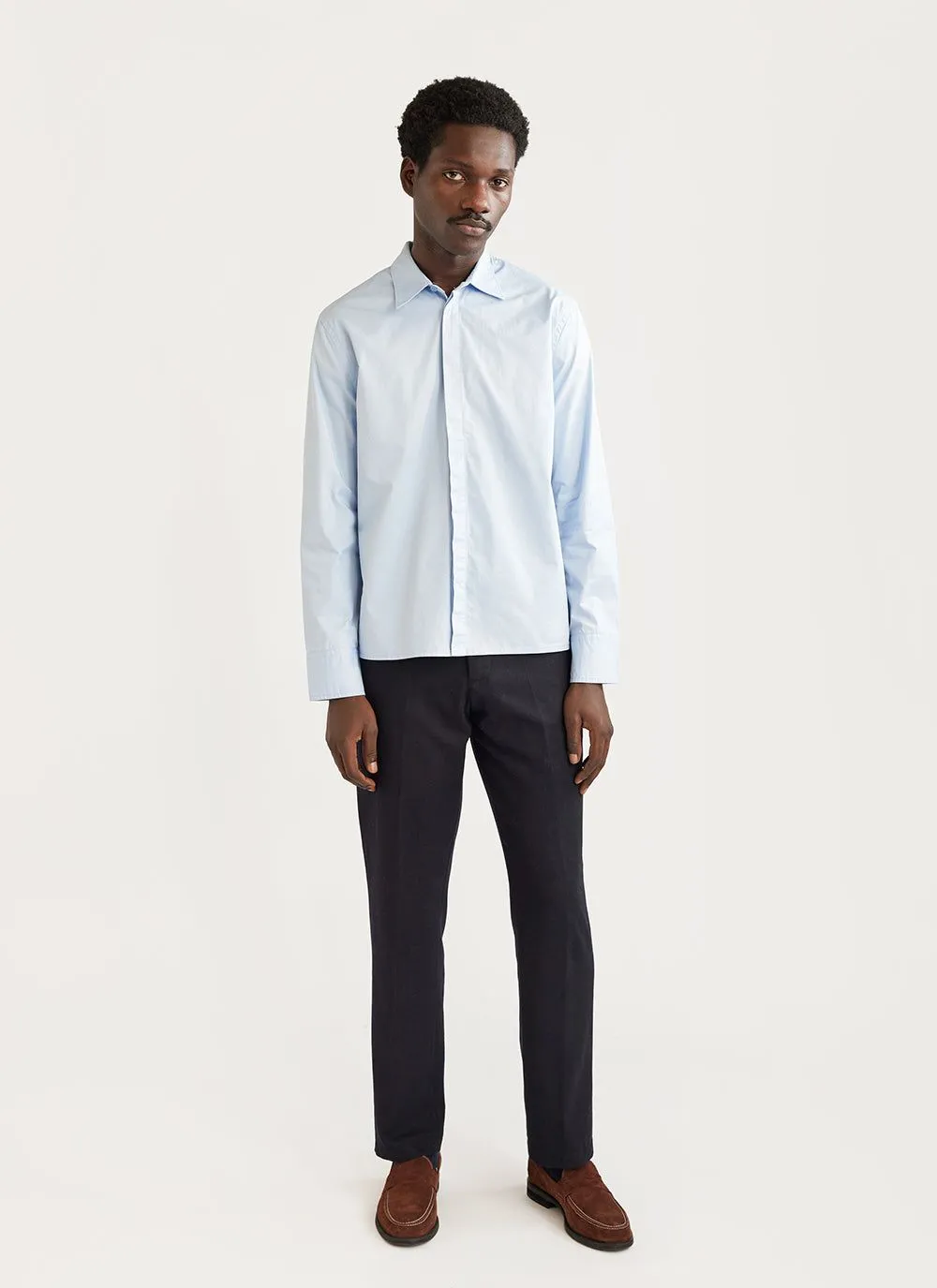 Formal Shirt | Cotton Poplin | Blue