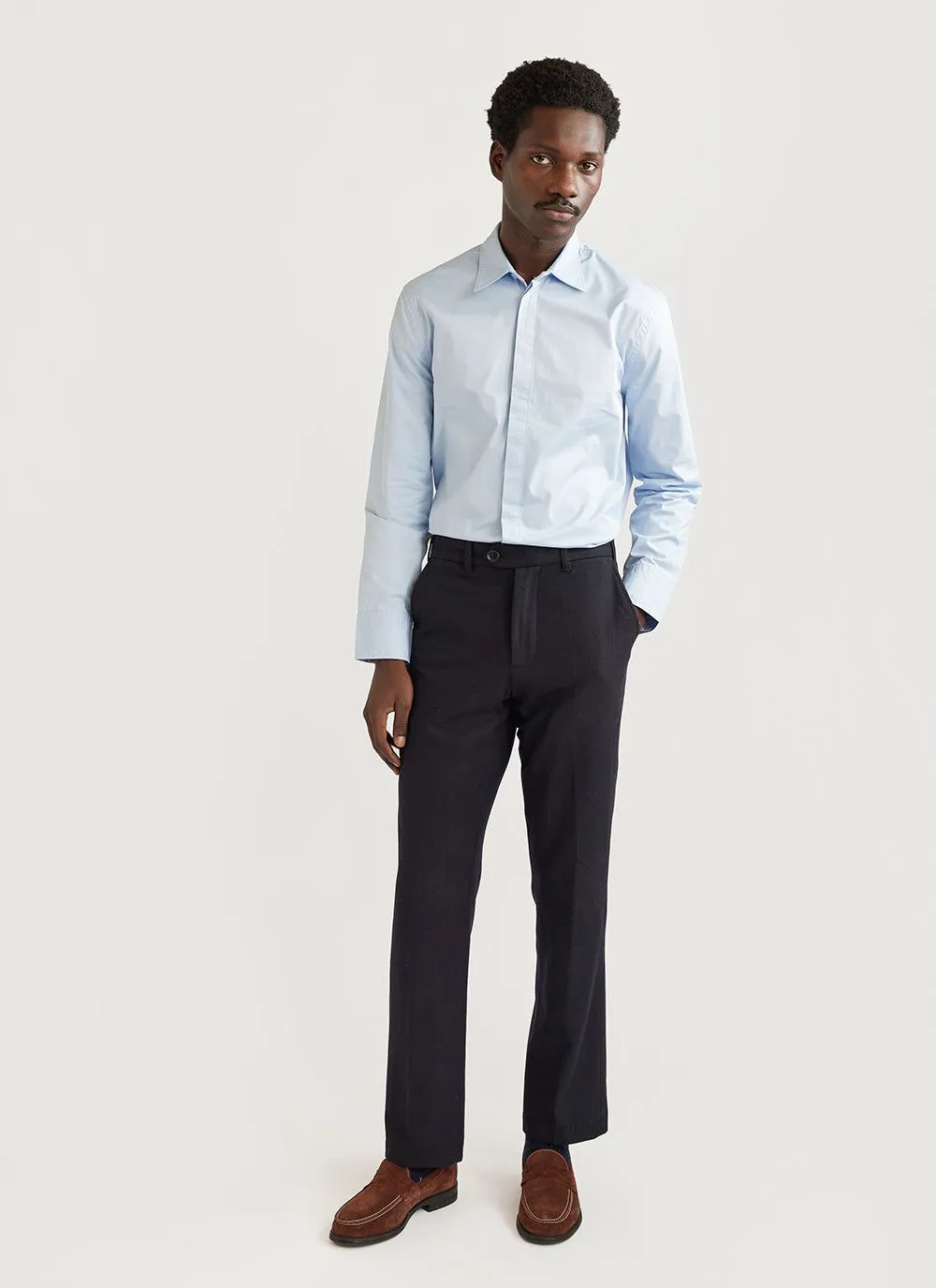 Formal Shirt | Cotton Poplin | Blue