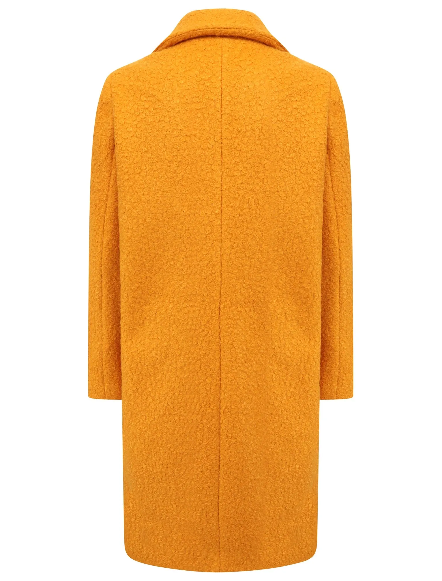 Fortune Textured Boucle Longline Midi Coat In Sunflower - Tokyo Laundry