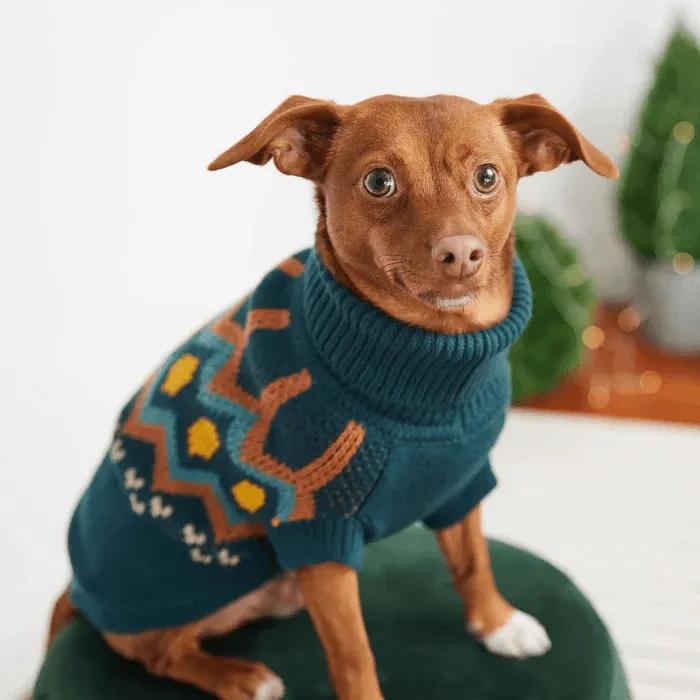 GF Pet Heritage Sweater Teal For Dogs