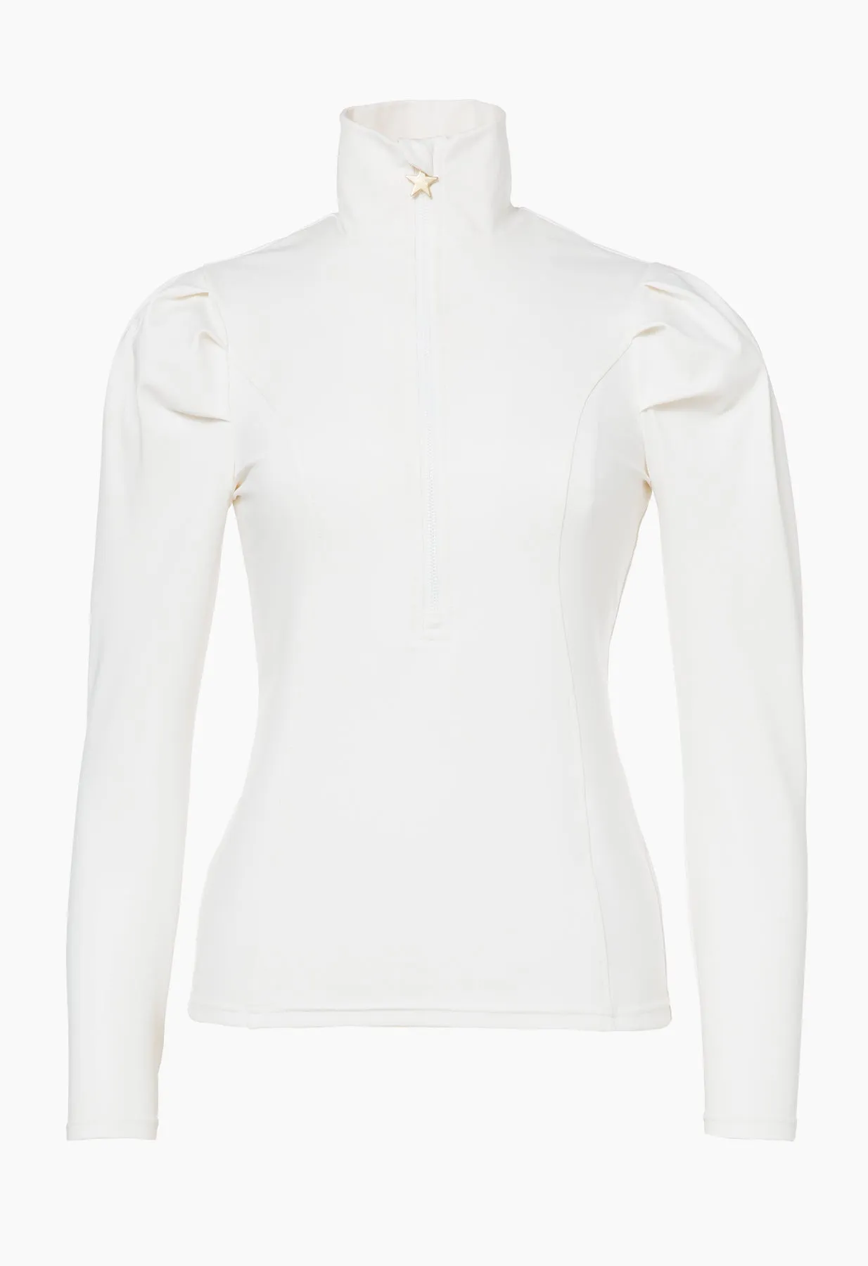 Goldbergh Louise Ski Base Layer with Puff Sleeves  in Cream