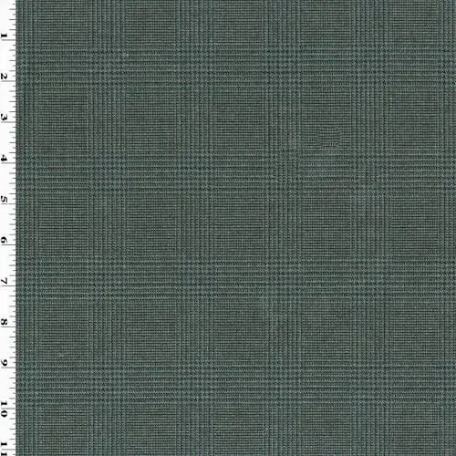 Green/Gray/Black Glenplaid Jacketing Fabric