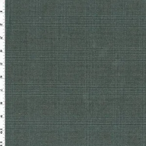 Green/Gray/Black Glenplaid Jacketing Fabric