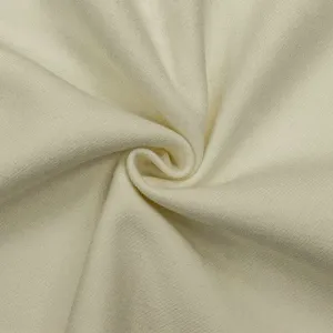 Ivory Twill Double Weave Woven Jacketing  Fabric