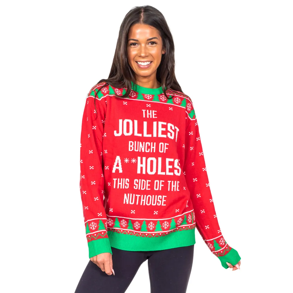 Jolliest Bunch Nuthouse Ugly Christmas Sweater