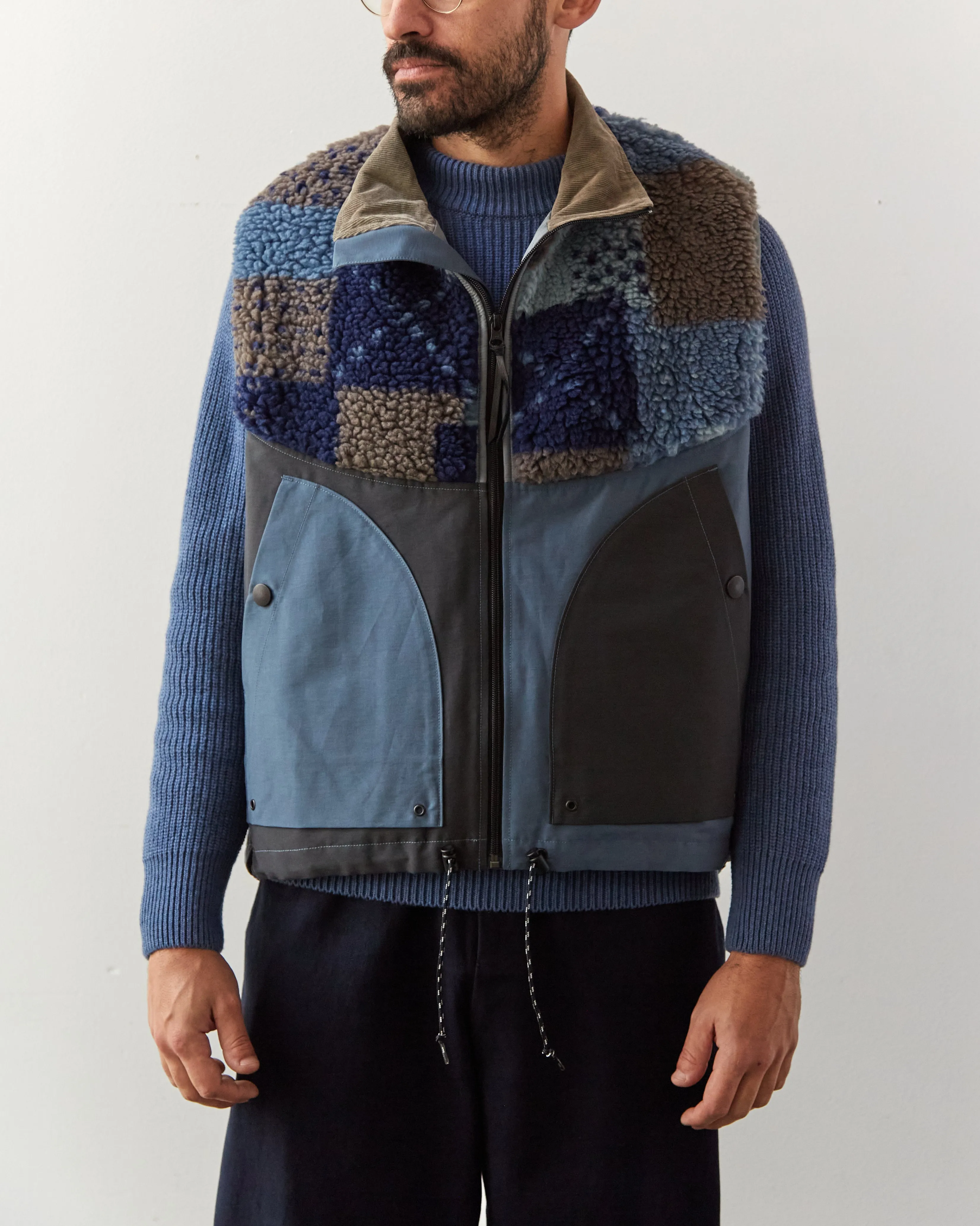 Kapital Tugihagi Fleece Hutte Vest, Navy