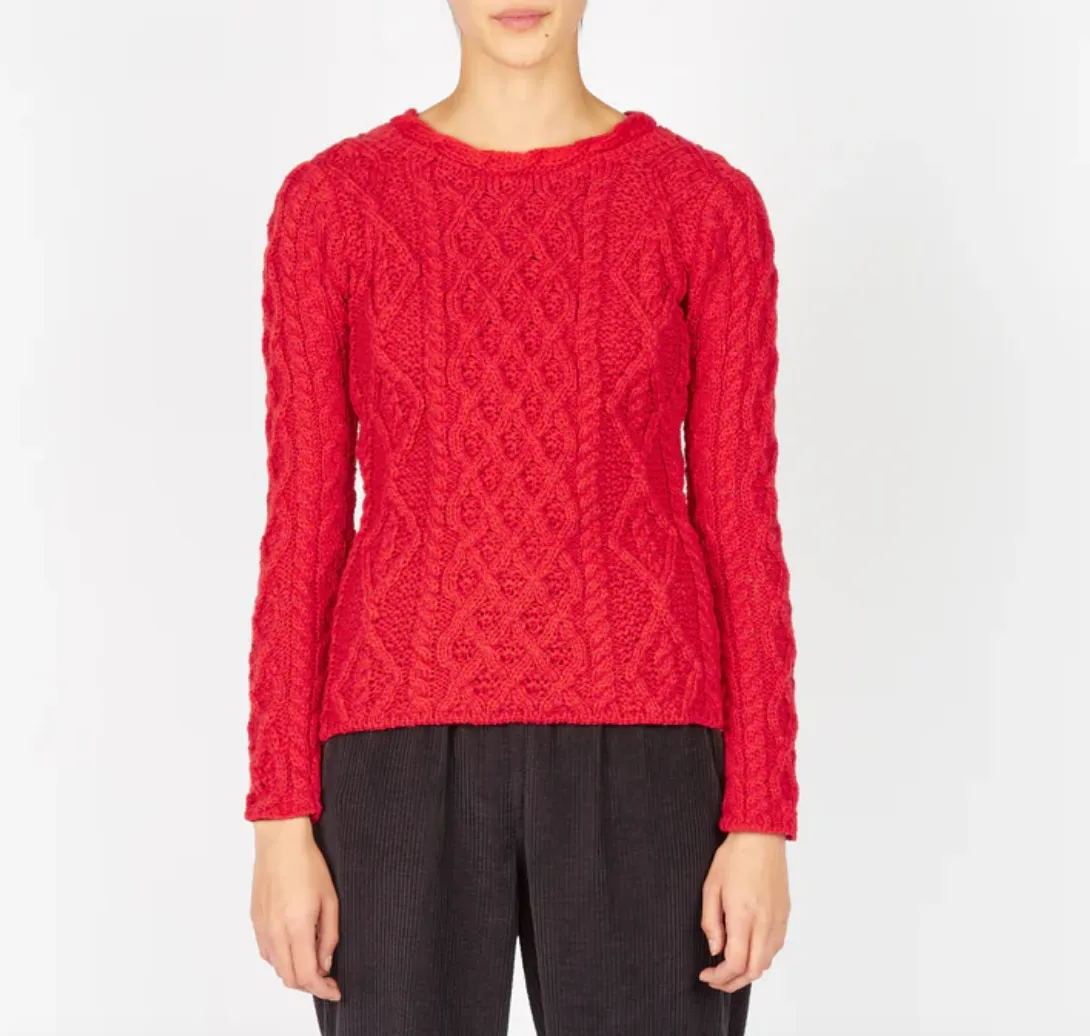 Lambay Lattice Women's Cable Sweater