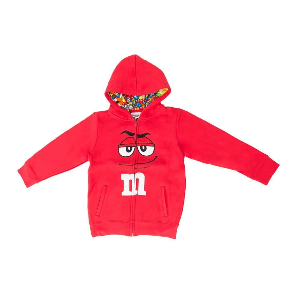 M&M's Zip up Youth Big Face Hoodie Sweatshirt