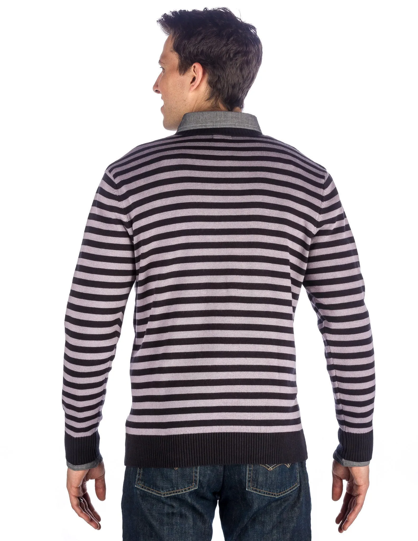 Men's 100% Cotton V-Neck Essential Sweater