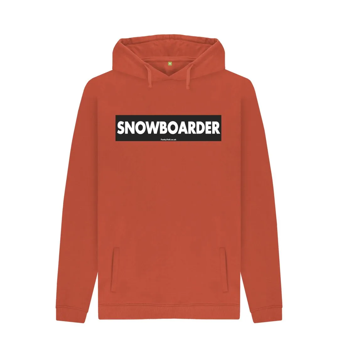 Men's Snowboarder Censor Bar Organic Pullover Hoodie