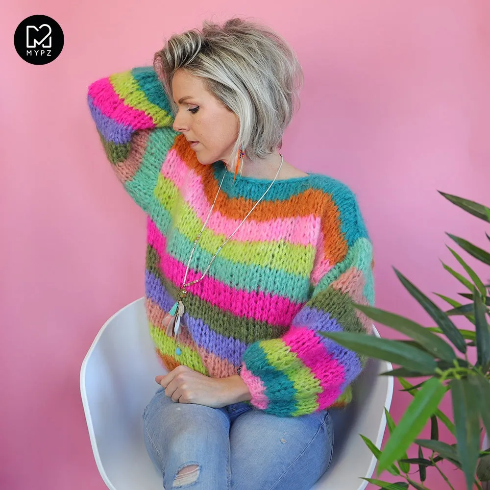 MYPZ Chunky Mohair Pullover Multicolored