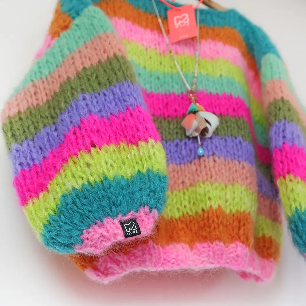 MYPZ Chunky Mohair Pullover Multicolored