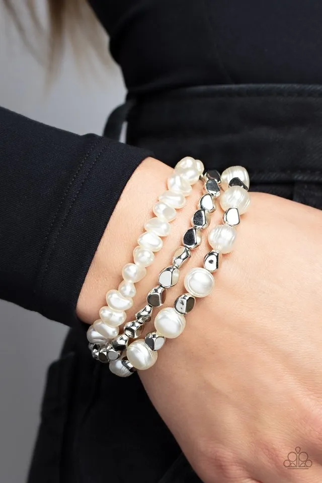 Paparazzi Bracelet ~ Shoreside Soiree - White