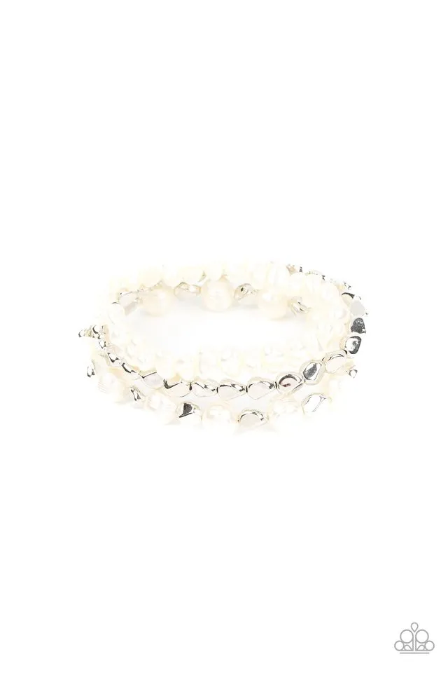 Paparazzi Bracelet ~ Shoreside Soiree - White