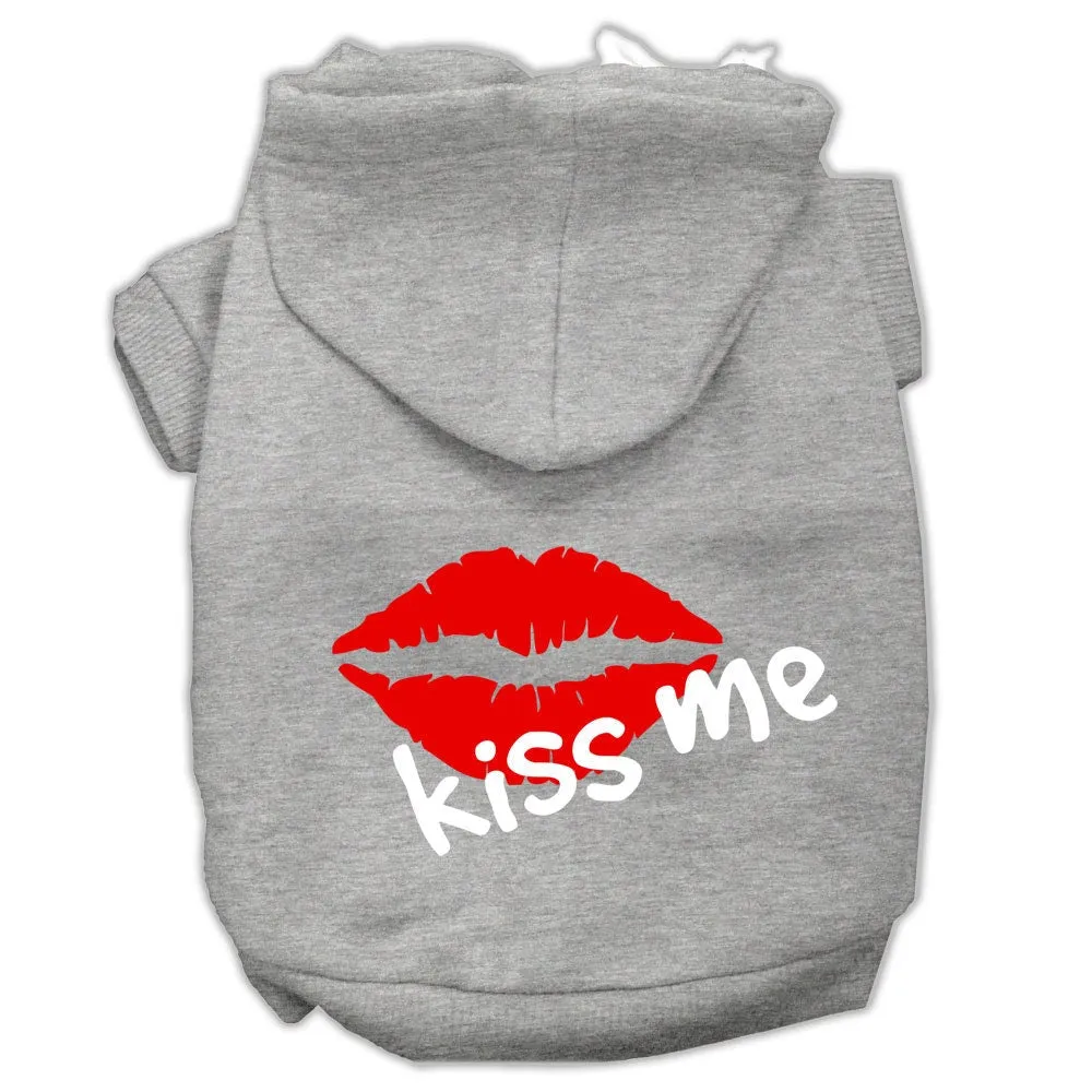 Pet Dog & Cat Hoodie Screen Printed, "Kiss Me"