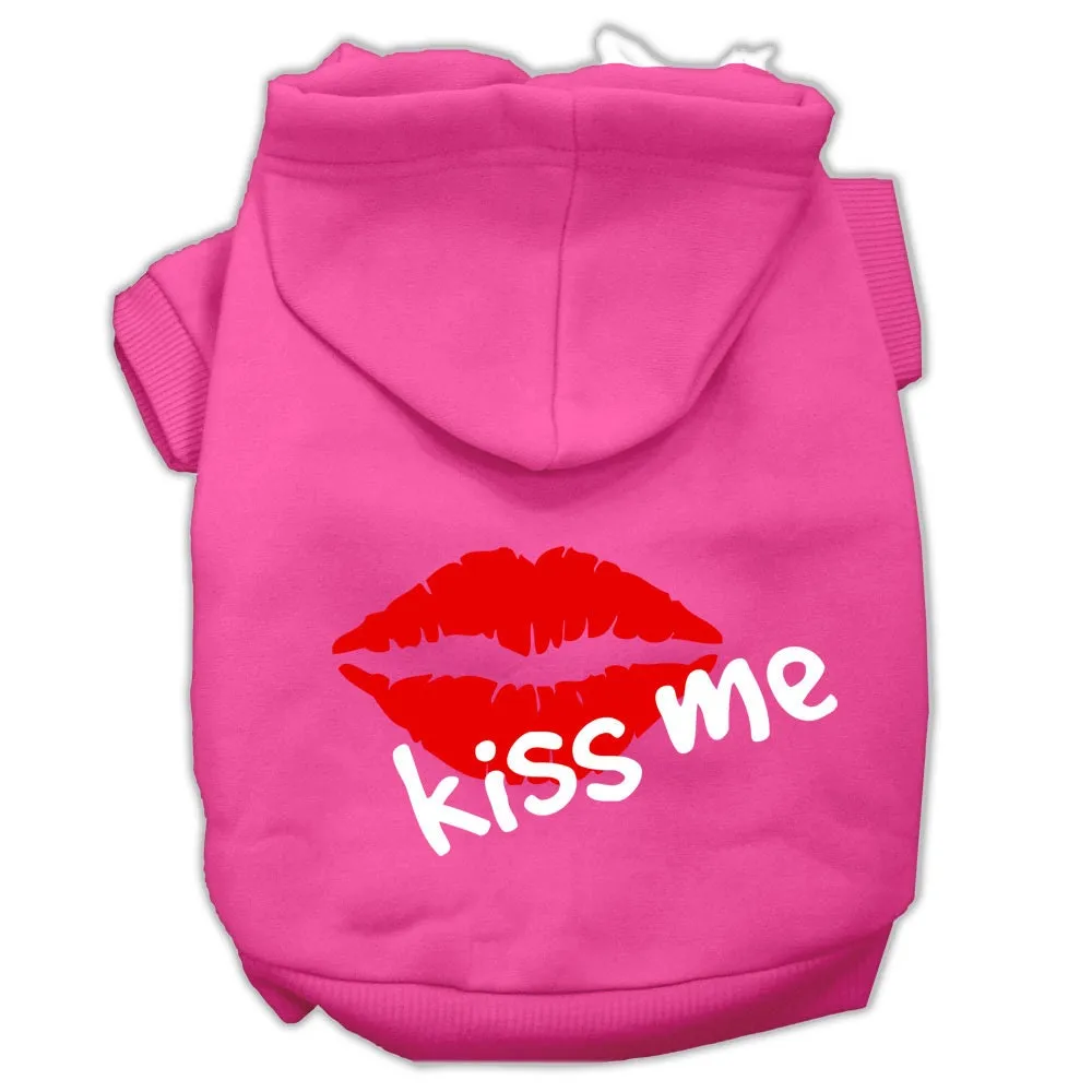 Pet Dog & Cat Hoodie Screen Printed, "Kiss Me"