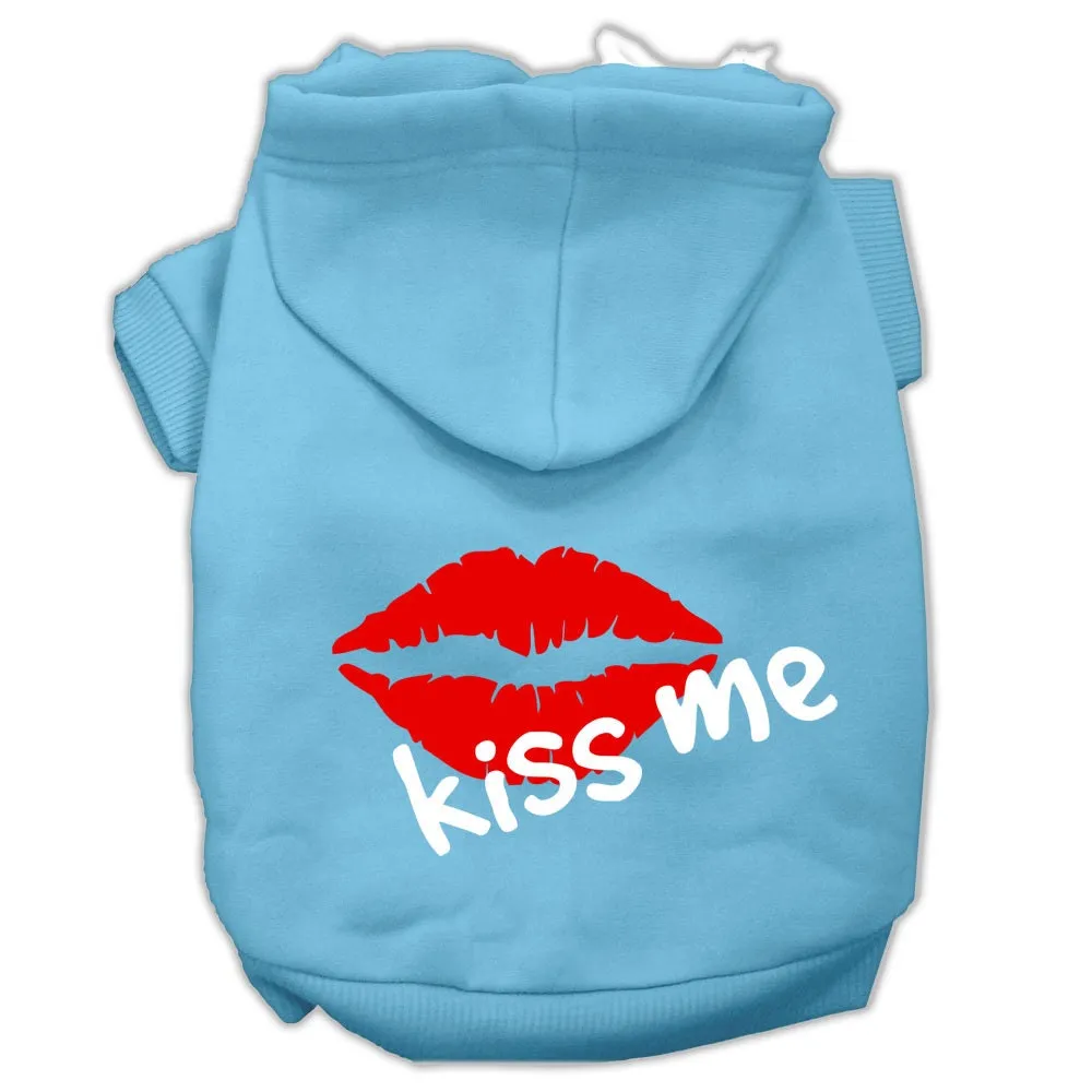 Pet Dog & Cat Hoodie Screen Printed, "Kiss Me"