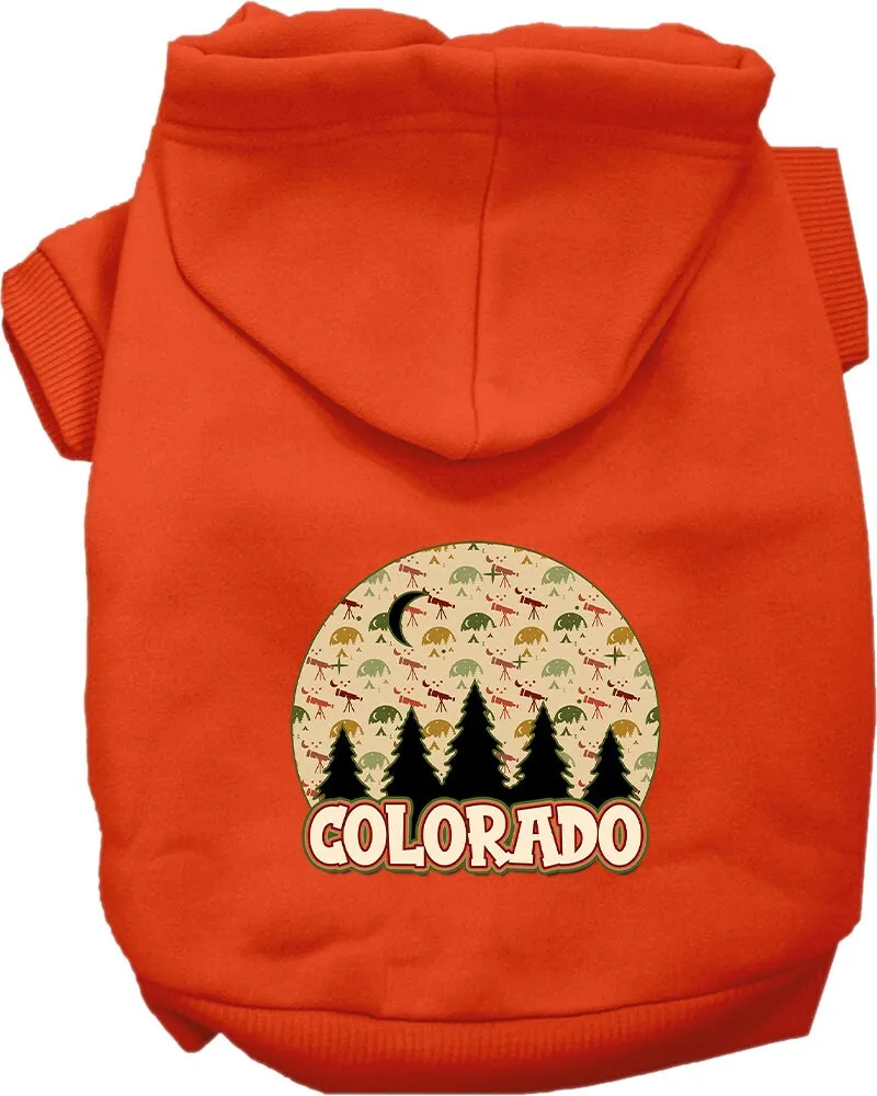 Pet Dog & Cat Screen Printed Hoodie for Medium to Large Pets (Sizes 2XL-6XL), "Colorado Under The Stars"