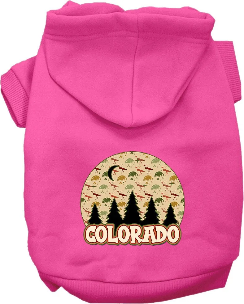 Pet Dog & Cat Screen Printed Hoodie for Medium to Large Pets (Sizes 2XL-6XL), "Colorado Under The Stars"