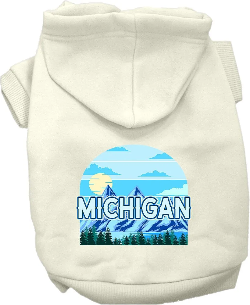 Pet Dog & Cat Screen Printed Hoodie for Medium to Large Pets (Sizes 2XL-6XL), "Michigan Trailblazer"