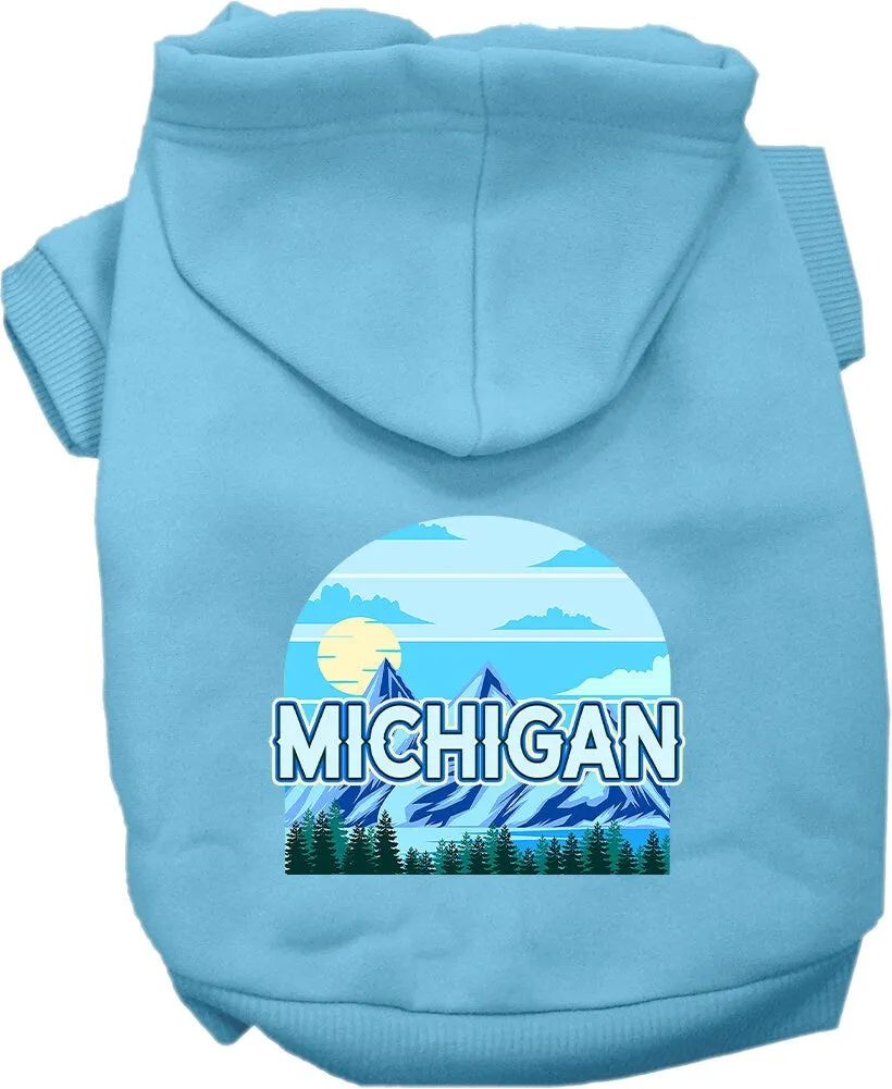 Pet Dog & Cat Screen Printed Hoodie for Medium to Large Pets (Sizes 2XL-6XL), "Michigan Trailblazer"