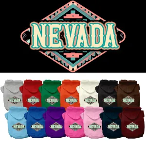 Pet Dog & Cat Screen Printed Hoodie for Medium to Large Pets (Sizes 2XL-6XL), "Nevada Peach Aztec"