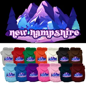 Pet Dog & Cat Screen Printed Hoodie for Medium to Large Pets (Sizes 2XL-6XL), "New Hampshire Alpine Pawscape"