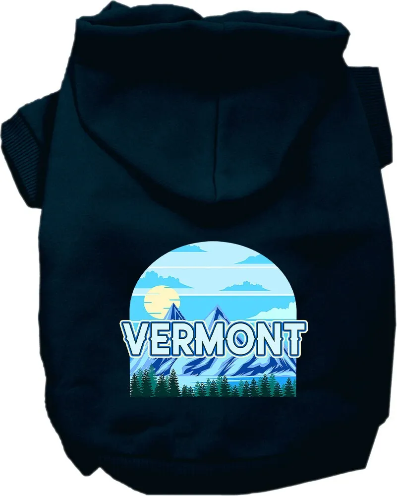 Pet Dog & Cat Screen Printed Hoodie for Medium to Large Pets (Sizes 2XL-6XL), "Vermont Trailblazer"